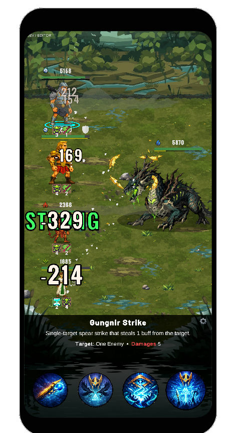 Pantheon Frontlines gameplay screenshot showing 4v4 mythic battle